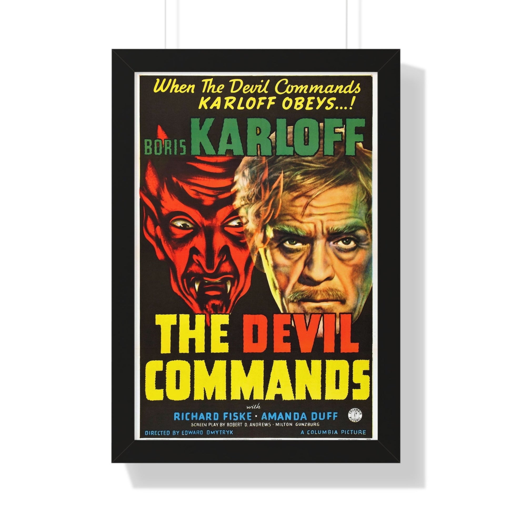 THE DEVIL COMMANDS 1941 - Framed Movie Poster-16″ x 24″-The Sticker Space