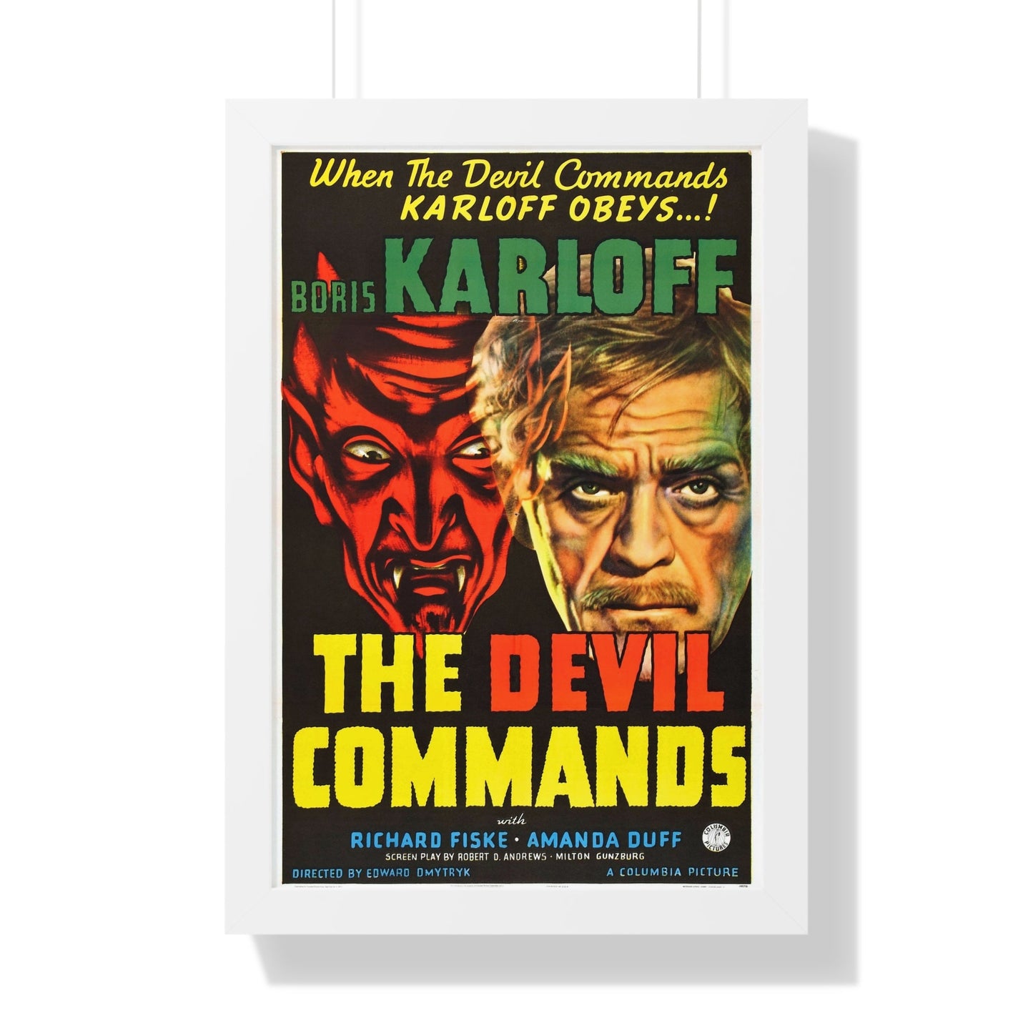 THE DEVIL COMMANDS 1941 - Framed Movie Poster-16″ x 24″-The Sticker Space