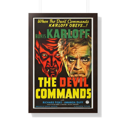 THE DEVIL COMMANDS 1941 - Framed Movie Poster-20" x 30"-The Sticker Space