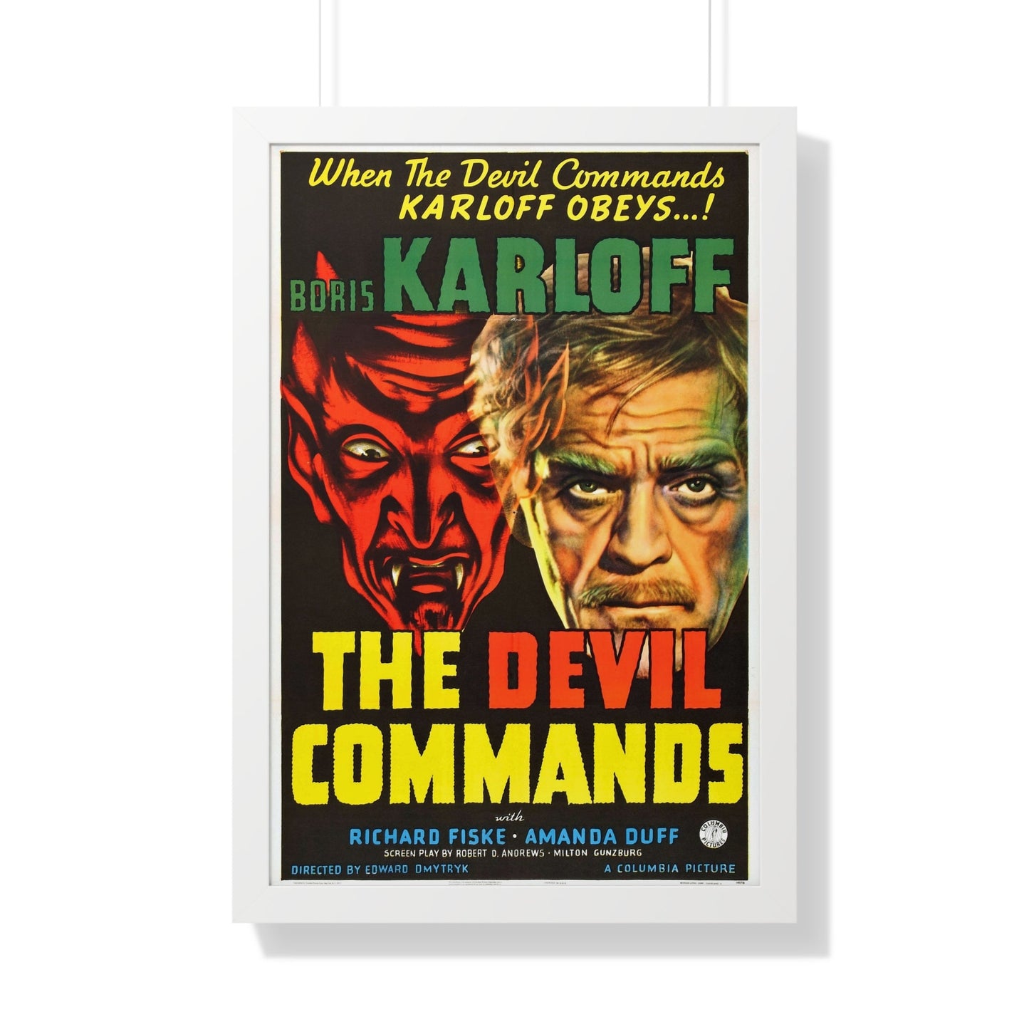 THE DEVIL COMMANDS 1941 - Framed Movie Poster-20" x 30"-The Sticker Space