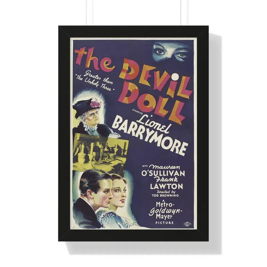 THE DEVIL DOLL 1936 - Framed Movie Poster 16″ x 24″ Black - The Sticker Space