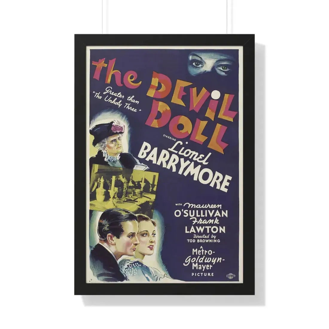 THE DEVIL DOLL 1936 - Framed Movie Poster 20" x 30" Black - The Sticker Space