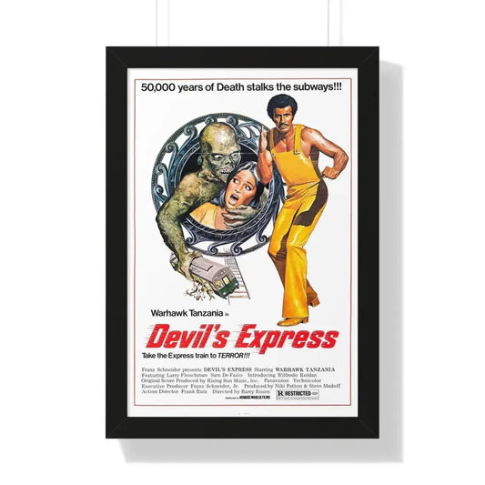 THE DEVIL'S EXPRESS 1976 - Framed Movie Poster 16″ x 24″ Black - The Sticker Space
