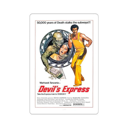 THE DEVIL'S EXPRESS 1976 Movie Poster - STICKER Vinyl Kiss-Cut Decal 4 Inch White - The Sticker Space