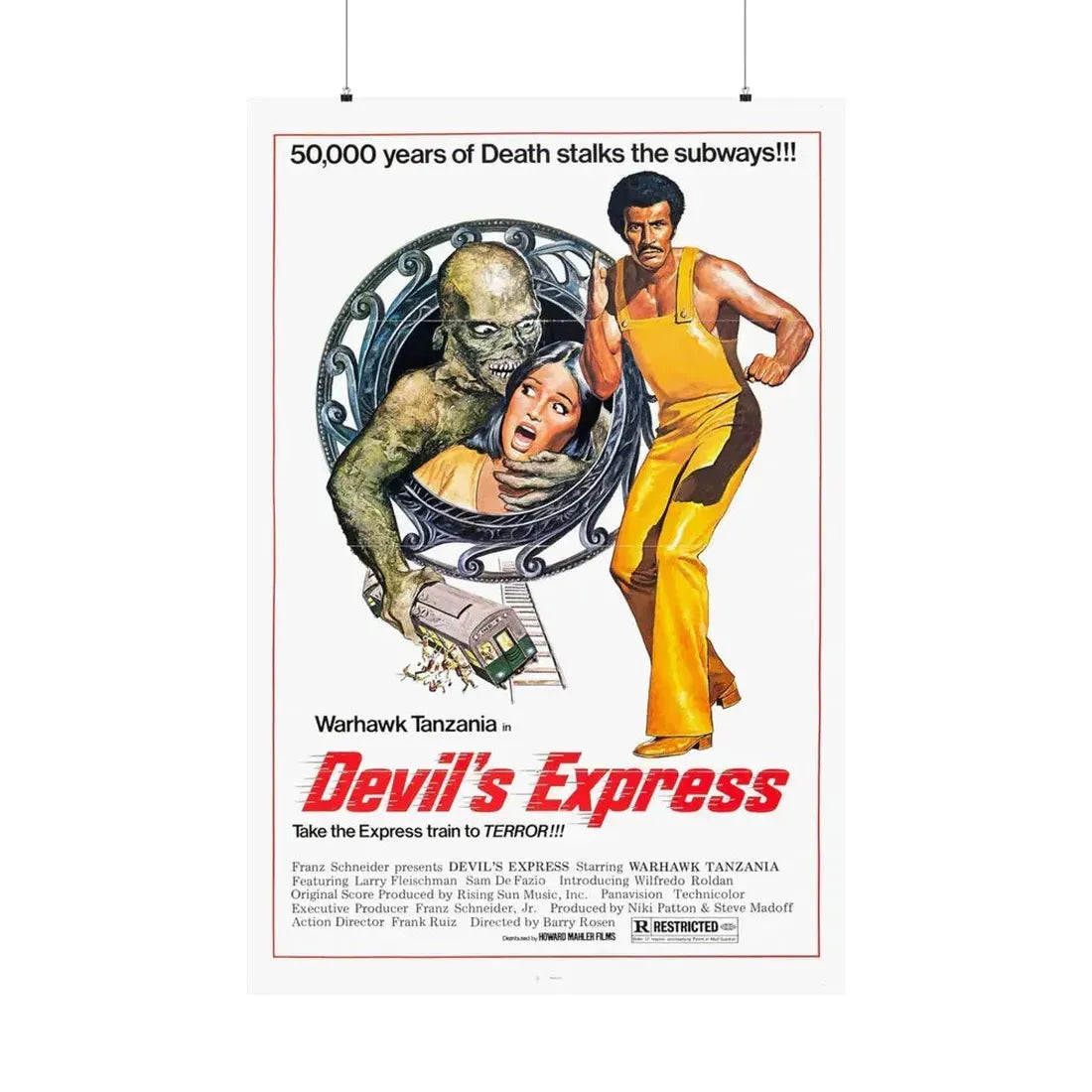 THE DEVIL'S EXPRESS 1976 - Paper Movie Poster 36" x 54" Matte - The Sticker Space