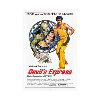 THE DEVIL'S EXPRESS 1976 - Paper Movie Poster - The Sticker Space