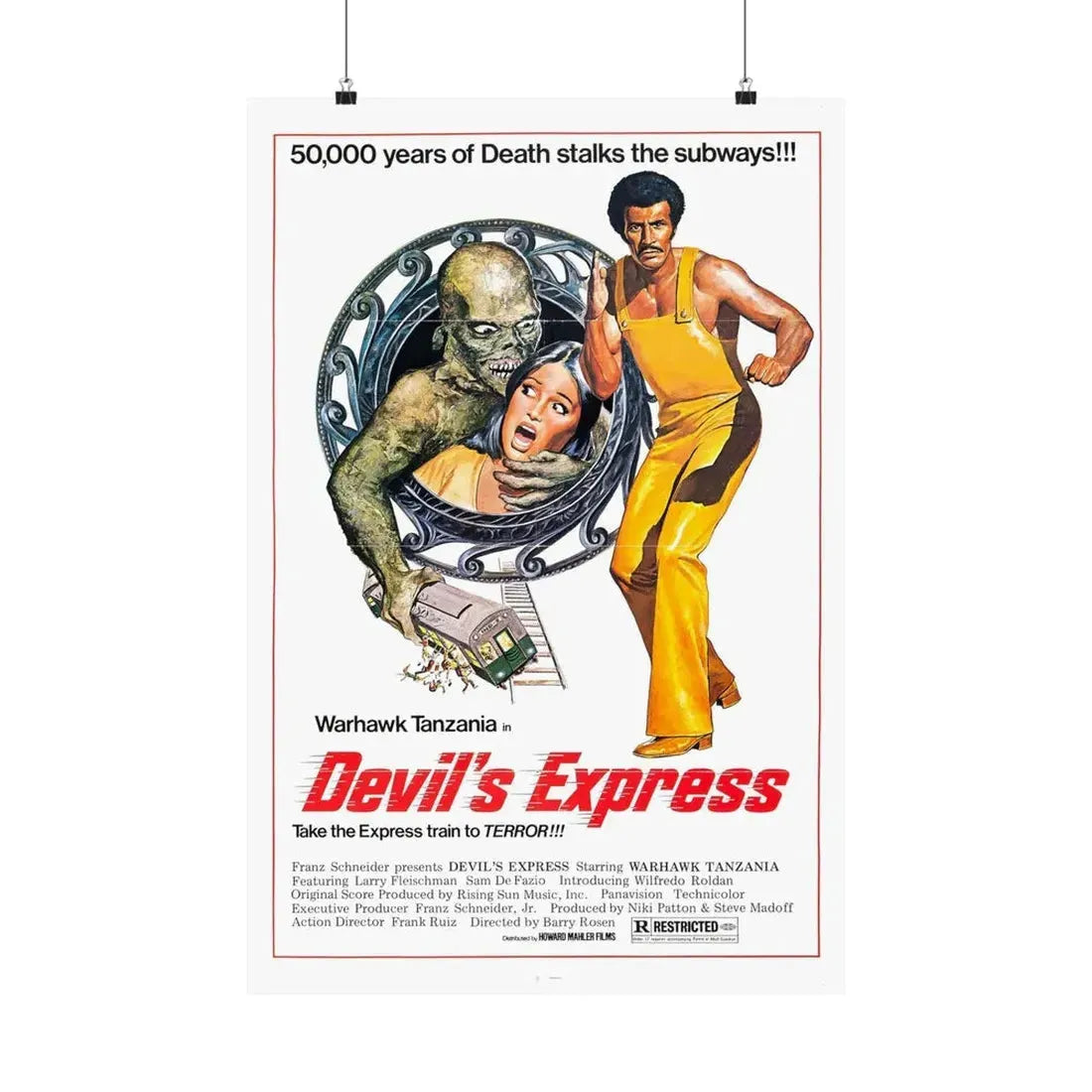 THE DEVIL'S EXPRESS 1976 - Paper Movie Poster - The Sticker Space