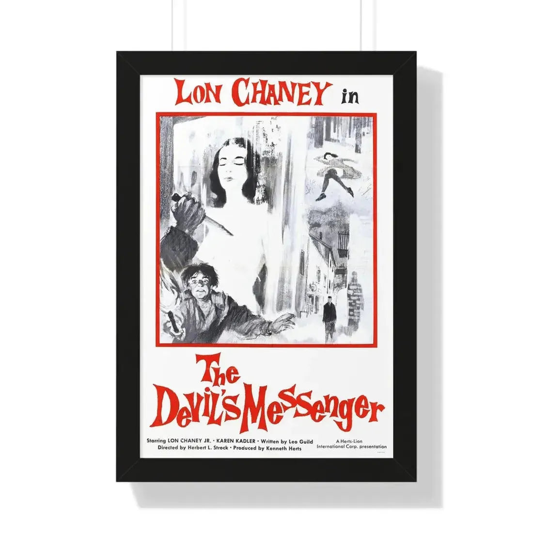 THE DEVIL'S MESSENGER 1961 - Framed Movie Poster 16″ x 24″ Black - The Sticker Space