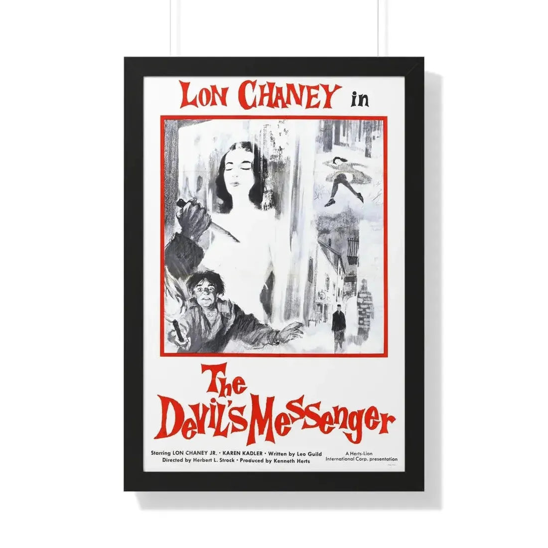 THE DEVIL'S MESSENGER 1961 - Framed Movie Poster 20" x 30" Black - The Sticker Space