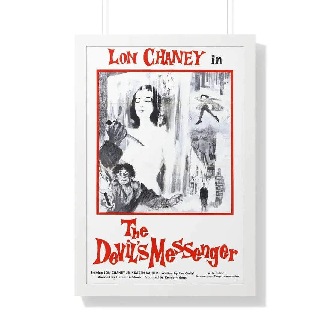 THE DEVIL'S MESSENGER 1961 - Framed Movie Poster 20" x 30" White - The Sticker Space