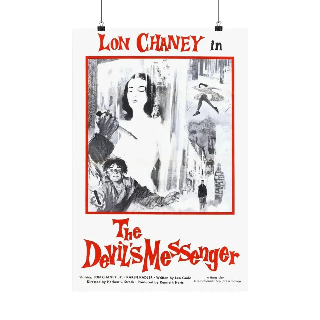 THE DEVIL'S MESSENGER 1961 - Paper Movie Poster 16″ x 24″ Matte - The Sticker Space