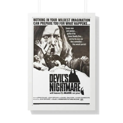 THE DEVIL'S NIGHTMARE 1971 - Framed Movie Poster 20" x 30" White - The Sticker Space