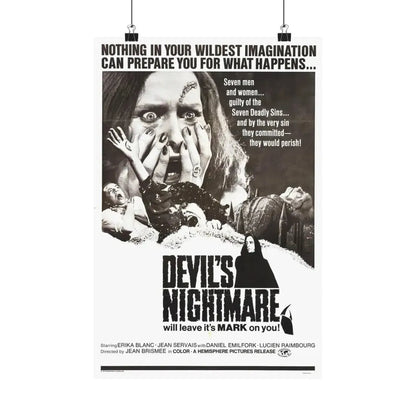 THE DEVIL'S NIGHTMARE 1971 - Paper Movie Poster 12″ x 18″ Matte - The Sticker Space