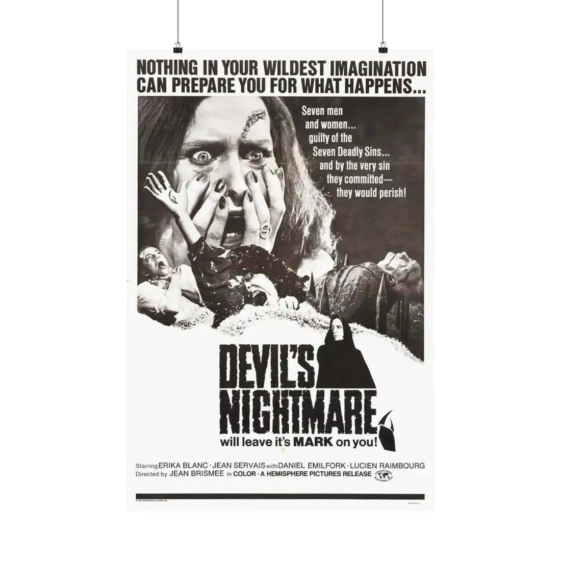 THE DEVIL'S NIGHTMARE 1971 - Paper Movie Poster 24″ x 36″ Matte - The Sticker Space