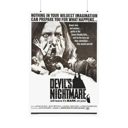 THE DEVIL'S NIGHTMARE 1971 - Paper Movie Poster 36" x 54" Matte - The Sticker Space