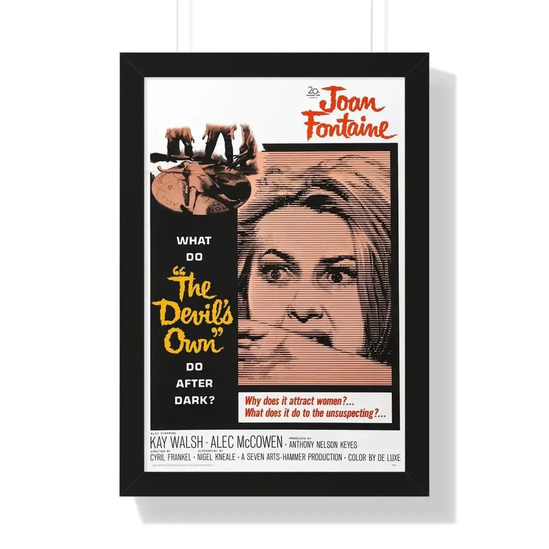 THE DEVIL'S OWN 1966 - Framed Movie Poster 16″ x 24″ Black - The Sticker Space