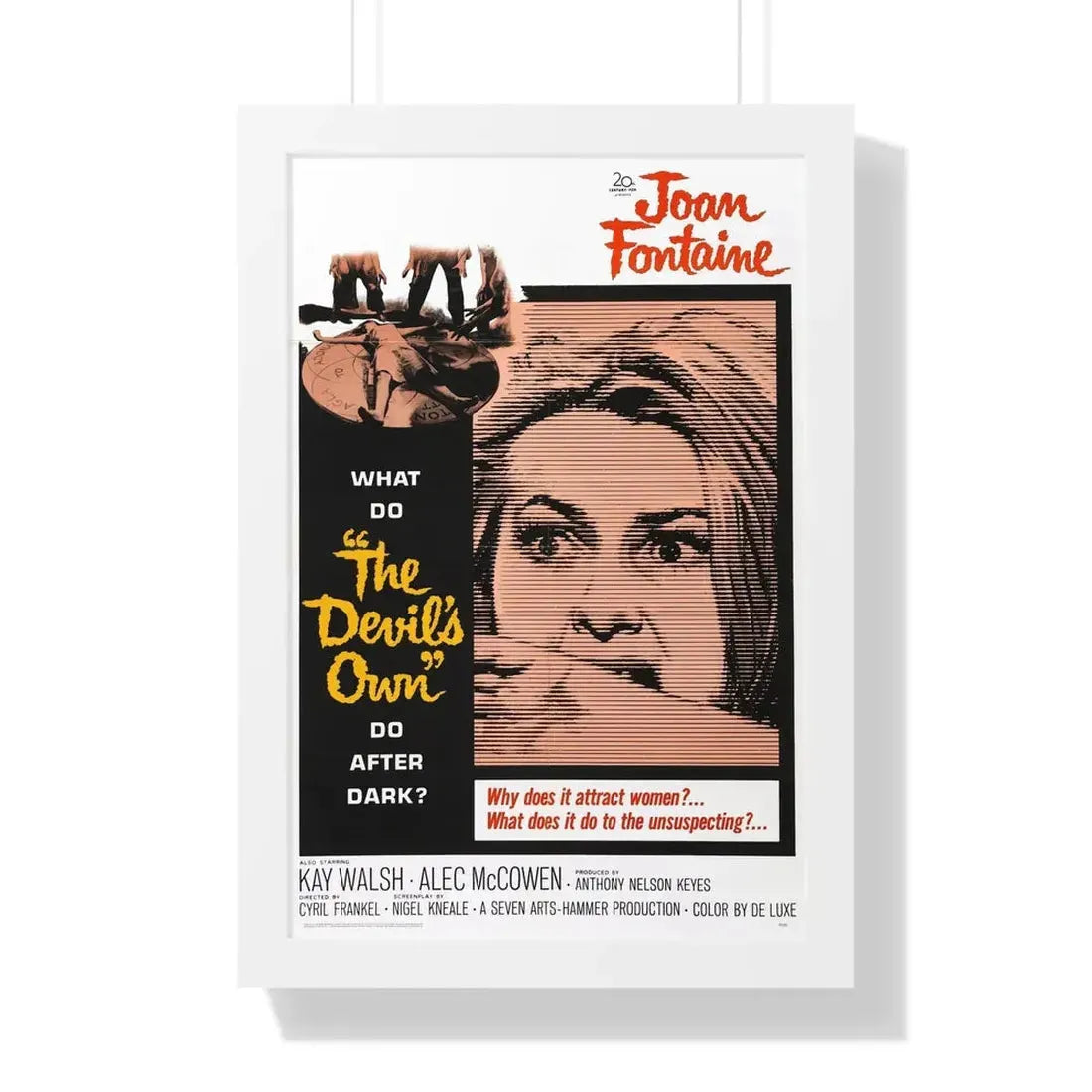 THE DEVIL'S OWN 1966 - Framed Movie Poster 16″ x 24″ White - The Sticker Space