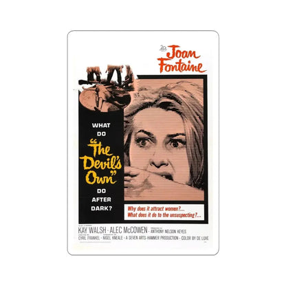 THE DEVIL'S OWN 1966 Movie Poster - STICKER Vinyl Kiss-Cut Decal 6 Inch White - The Sticker Space