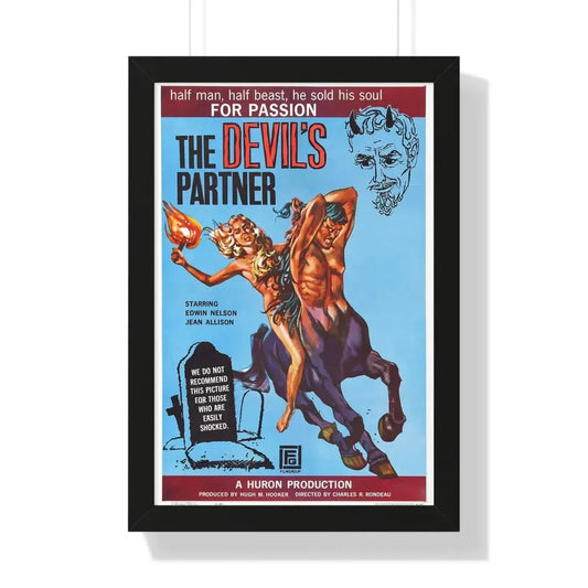 THE DEVIL'S PARTNER 1960 - Framed Movie Poster 16″ x 24″ Black - The Sticker Space