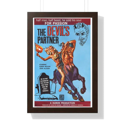 THE DEVIL'S PARTNER 1960 - Framed Movie Poster 16″ x 24″ Walnut - The Sticker Space