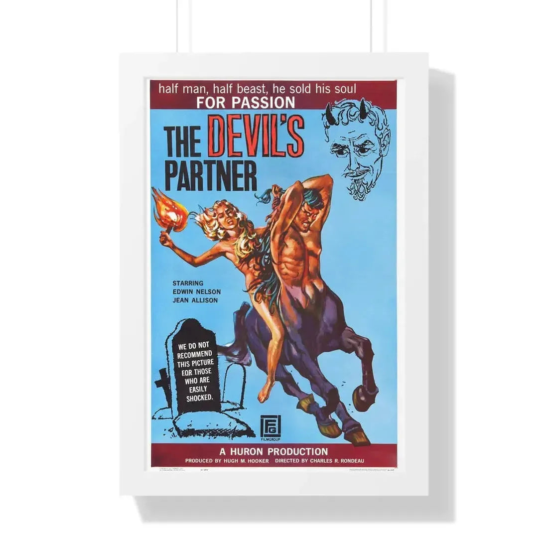 THE DEVIL'S PARTNER 1960 - Framed Movie Poster 16″ x 24″ White - The Sticker Space