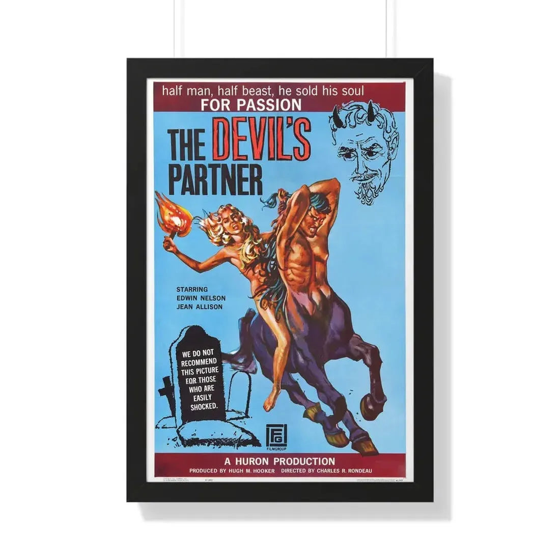 THE DEVIL'S PARTNER 1960 - Framed Movie Poster 20" x 30" Black - The Sticker Space