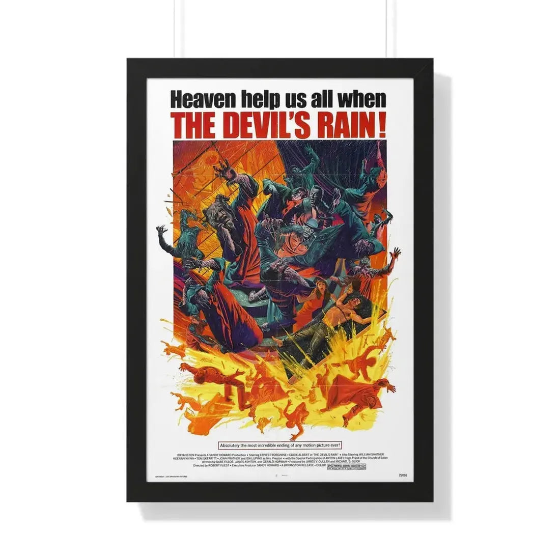 THE DEVIL'S RAIN 1975 - Framed Movie Poster 20" x 30" Black - The Sticker Space
