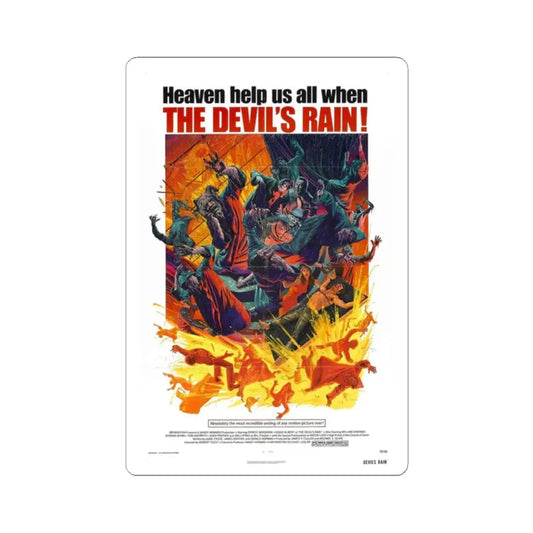 THE DEVIL'S RAIN 1975 Movie Poster - STICKER Vinyl Kiss-Cut Decal 2 Inch White - The Sticker Space