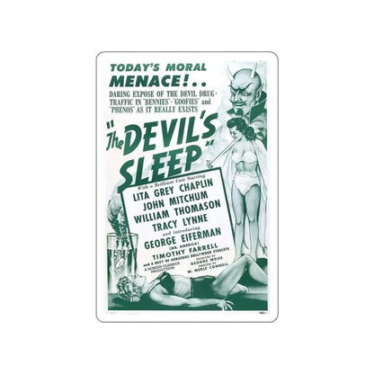 THE DEVIL'S SLEEP 1949 Movie Poster STICKER Vinyl Die-Cut Decal 4 Inch - The Sticker Space