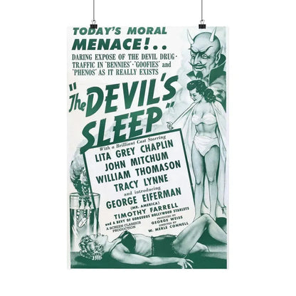 THE DEVIL'S SLEEP 1949 - Paper Movie Poster 16″ x 24″ Matte - The Sticker Space