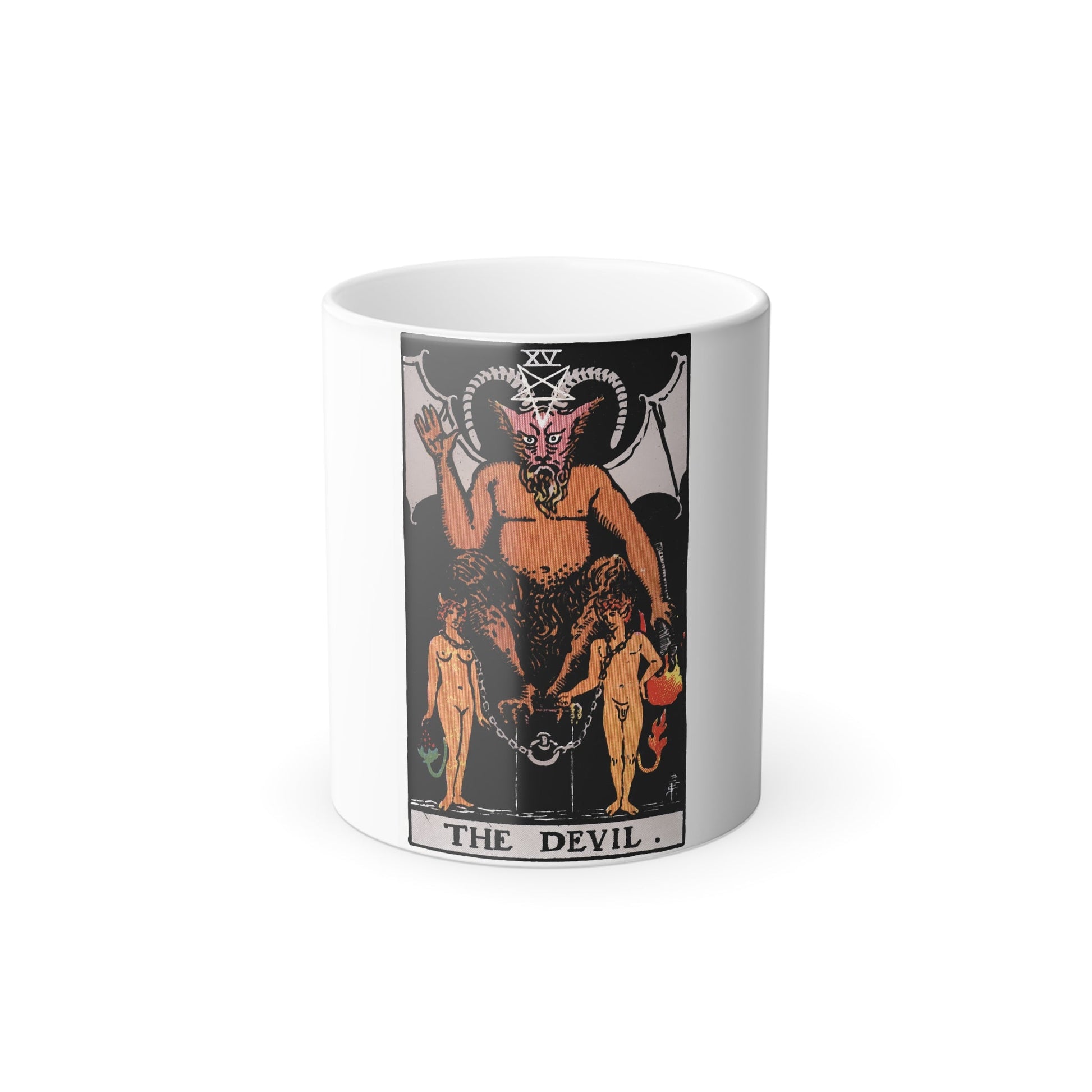 The Devil (Tarot Card) Color Changing Mug 11oz-11oz-The Sticker Space