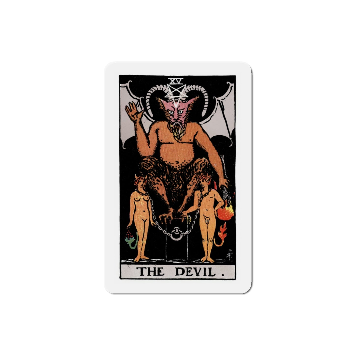 The Devil (Tarot Card) Die-Cut Magnet-3 Inch-The Sticker Space