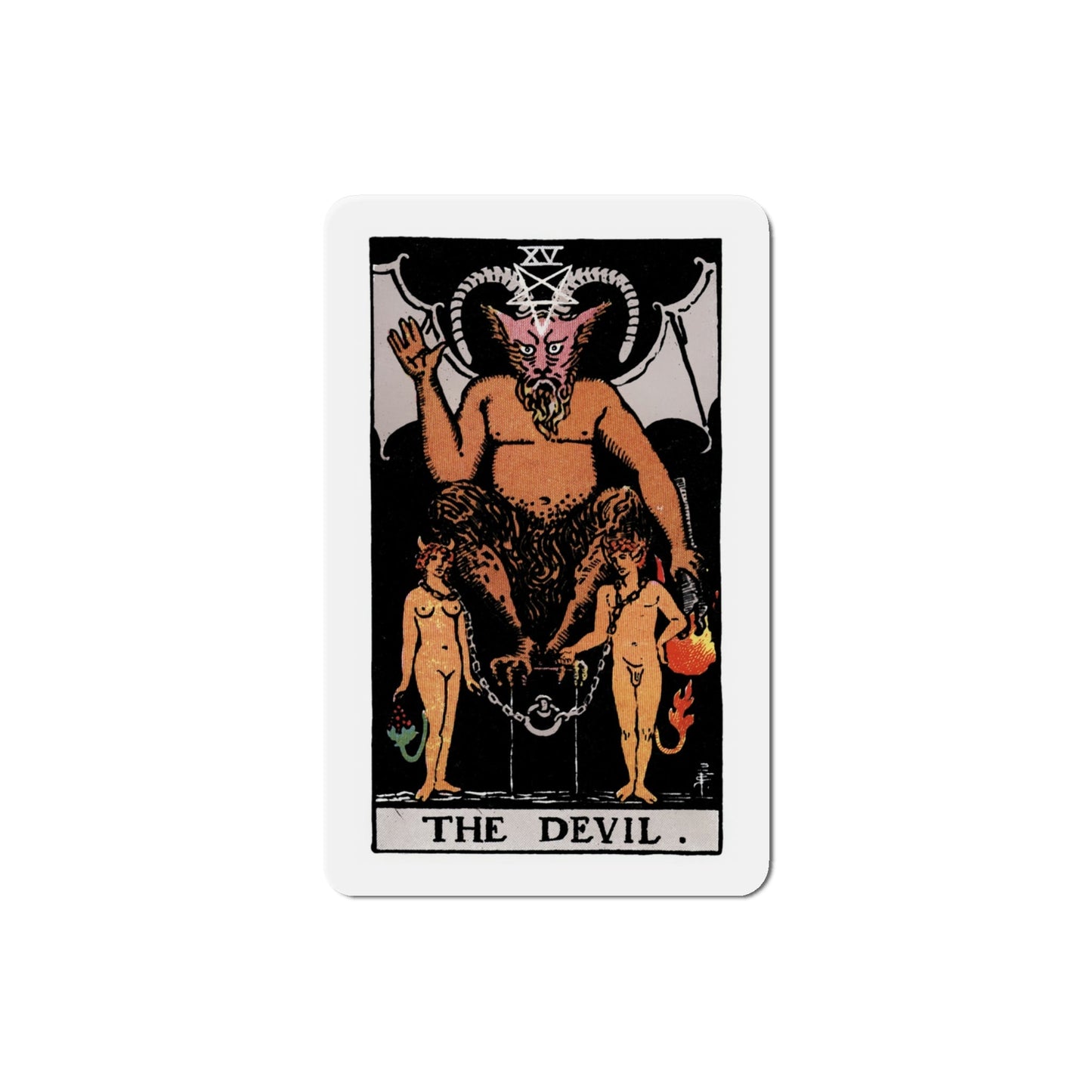 The Devil (Tarot Card) Die-Cut Magnet-4 Inch-The Sticker Space