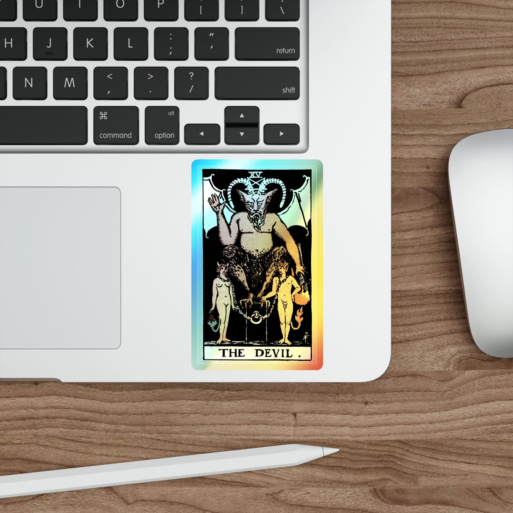 The Devil (Tarot Card) Holographic STICKER Die-Cut Vinyl Decal-The Sticker Space