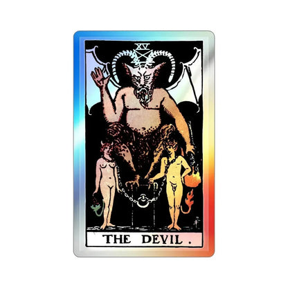 The Devil (Tarot Card) Holographic STICKER Die-Cut Vinyl Decal 2 Inch Holographic - The Sticker Space