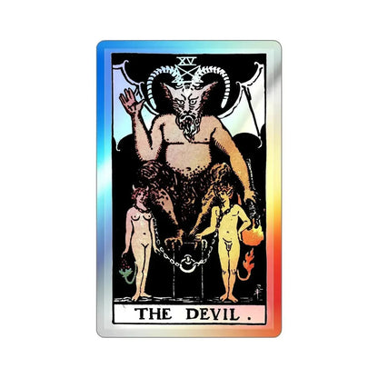 The Devil (Tarot Card) Holographic STICKER Die-Cut Vinyl Decal 6 Inch Holographic - The Sticker Space