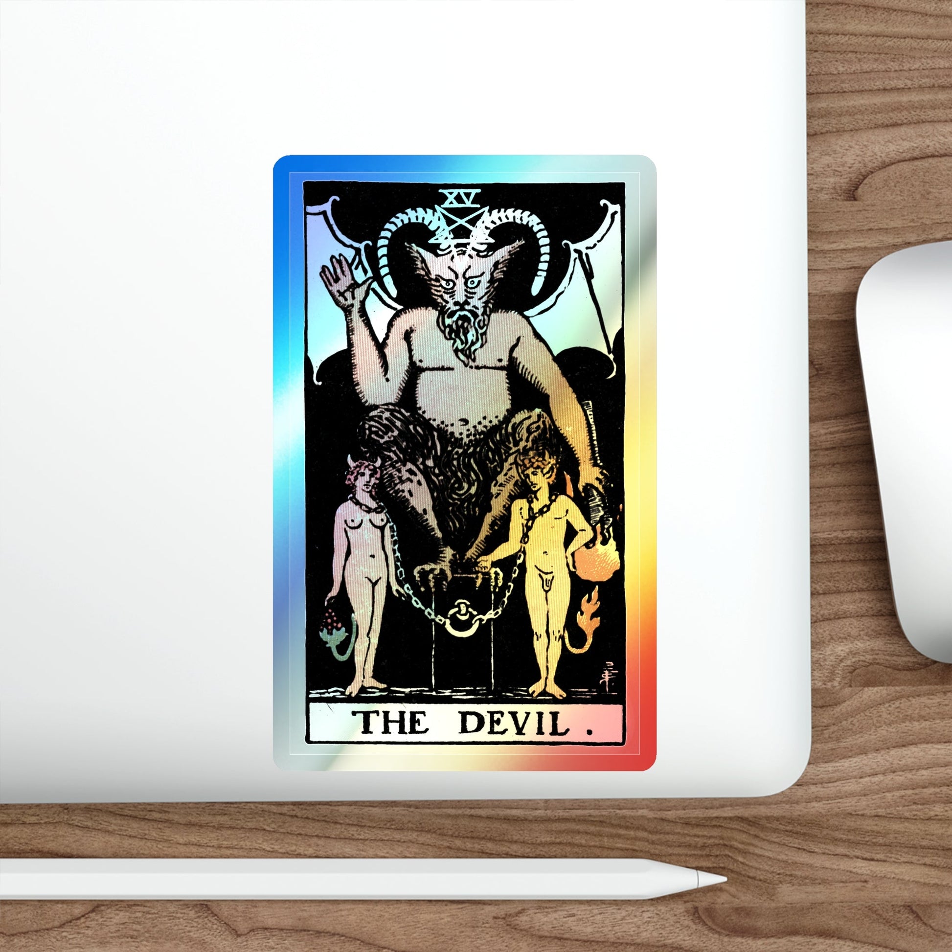 The Devil (Tarot Card) Holographic STICKER Die-Cut Vinyl Decal-The Sticker Space