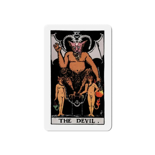 The Devil (Tarot Card) Refrigerator Magnet 2 Inch - The Sticker Space