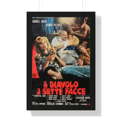THE DEVIL WITH SEVEN FACES (2) 1971 - Framed Movie Poster 16″ x 24″ Black - The Sticker Space