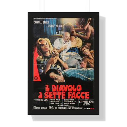 THE DEVIL WITH SEVEN FACES (2) 1971 - Framed Movie Poster-16″ x 24″-The Sticker Space