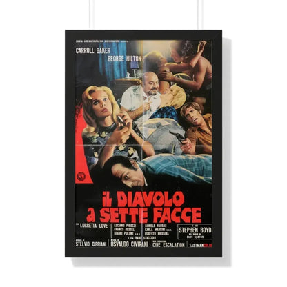 THE DEVIL WITH SEVEN FACES (2) 1971 - Framed Movie Poster 20" x 30" Black - The Sticker Space
