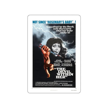 THE DEVIL WITHIN HER (I DON'T WANT TO BE BORN) 1975 Movie Poster STICKER Vinyl Die-Cut Decal 2 Inch - The Sticker Space
