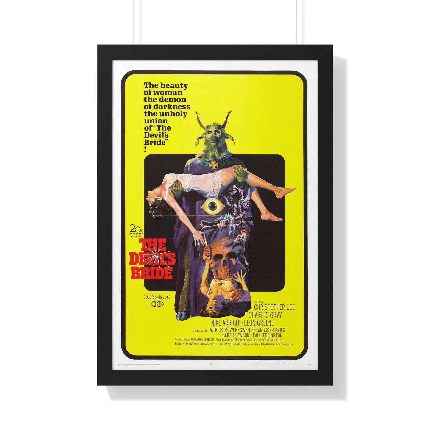 THE DEVIL'S BRIDE (THE DEVIL RIDES OUT) 1968 - Framed Movie Poster-20" x 30"-The Sticker Space