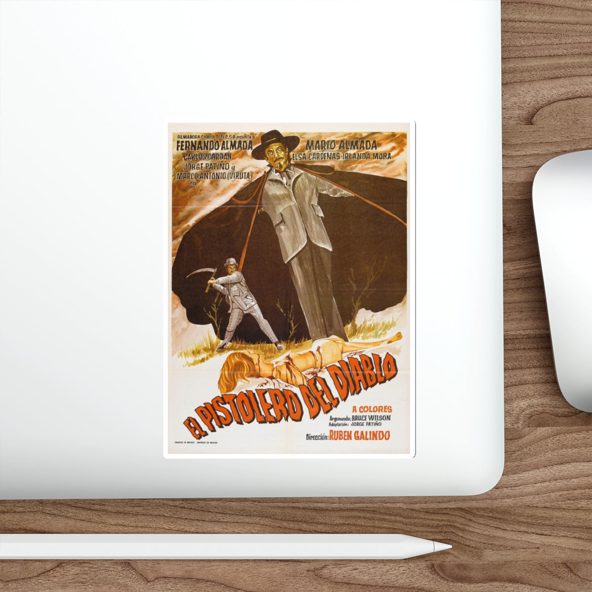 THE DEVIL'S GUNMAN 1974 Movie Poster STICKER Vinyl Die-Cut Decal-The Sticker Space