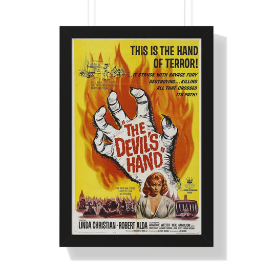 THE DEVIL'S HAND 1961 - Framed Movie Poster-16″ x 24″-The Sticker Space