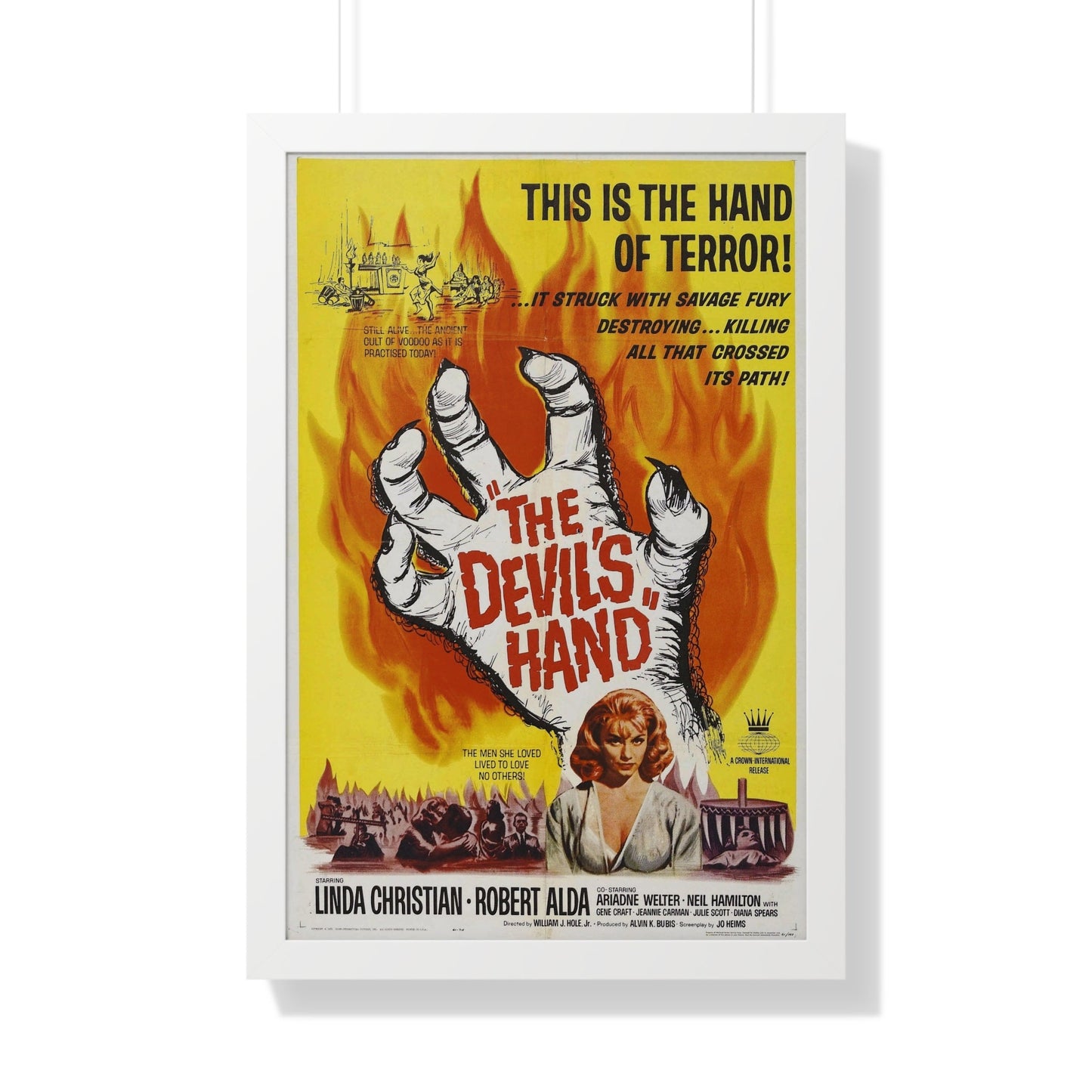 THE DEVIL'S HAND 1961 - Framed Movie Poster-20" x 30"-The Sticker Space