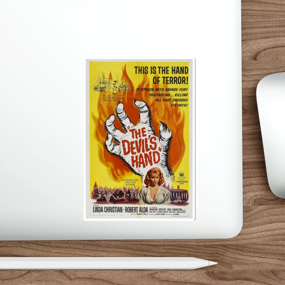 THE DEVIL'S HAND 1961 Movie Poster STICKER Vinyl Die-Cut Decal-The Sticker Space