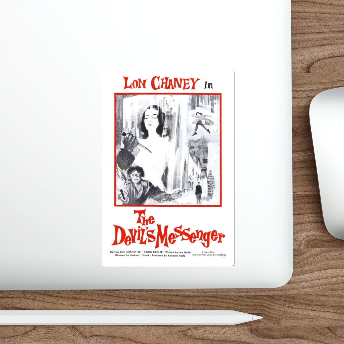 THE DEVIL'S MESSENGER 1961 Movie Poster STICKER Vinyl Die-Cut Decal-The Sticker Space