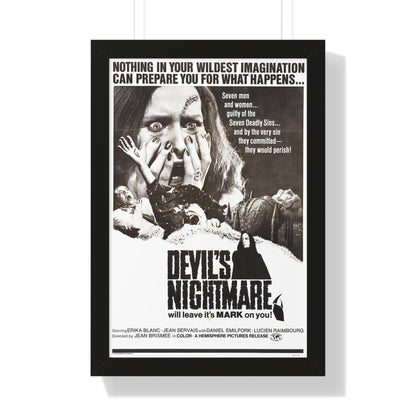 THE DEVIL'S NIGHTMARE 1971 - Framed Movie Poster-16″ x 24″-The Sticker Space