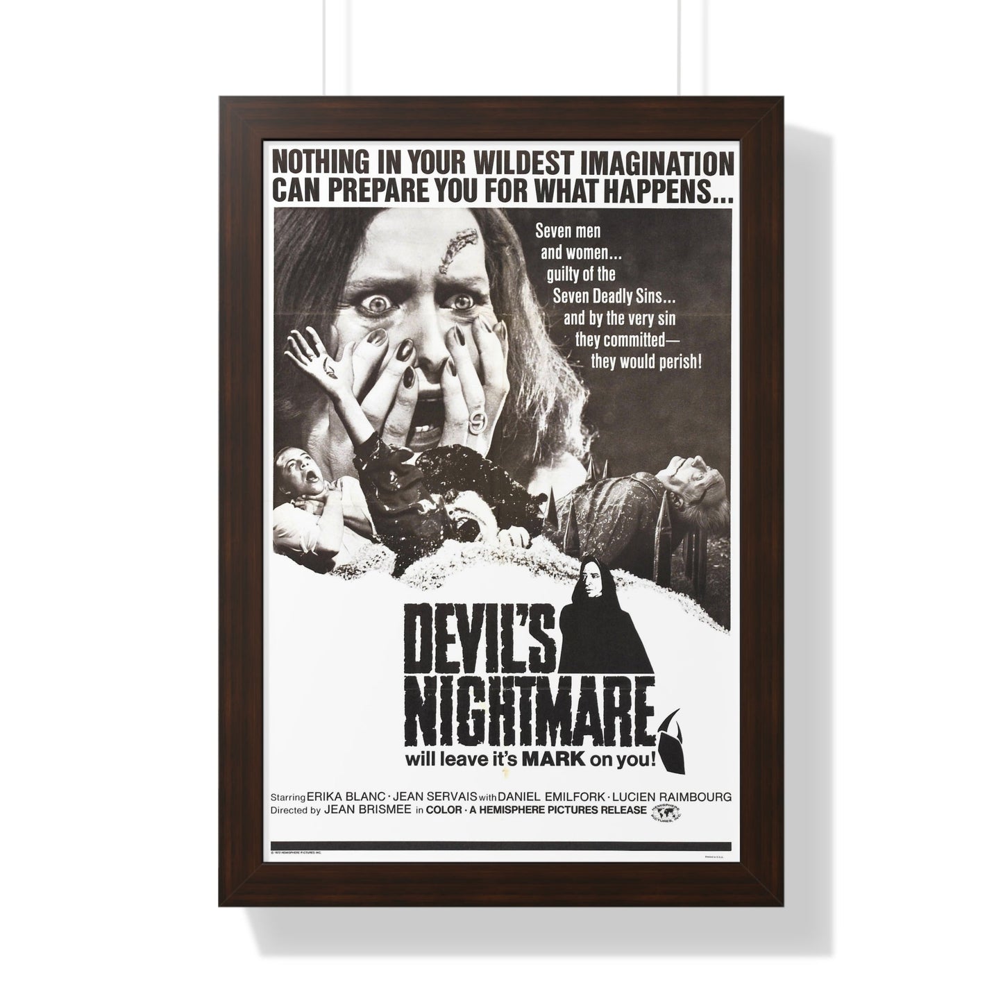 THE DEVIL'S NIGHTMARE 1971 - Framed Movie Poster-16″ x 24″-The Sticker Space